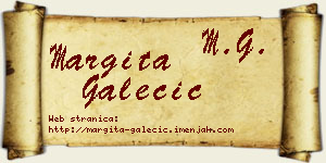 Margita Galečić vizit kartica